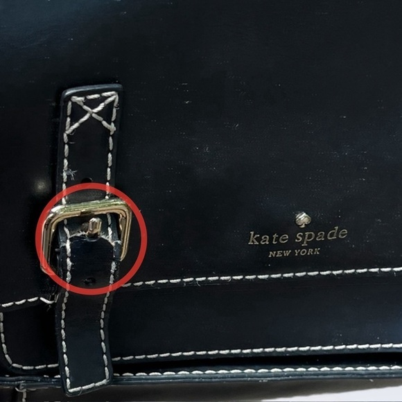 🌻Kate Spade New York Black Leather Essex Scout Crossbody Bag {Flaws} - Picture 13 of 13